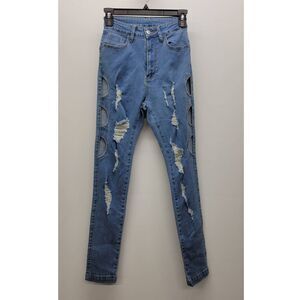 Distressed High Waisted Jeans